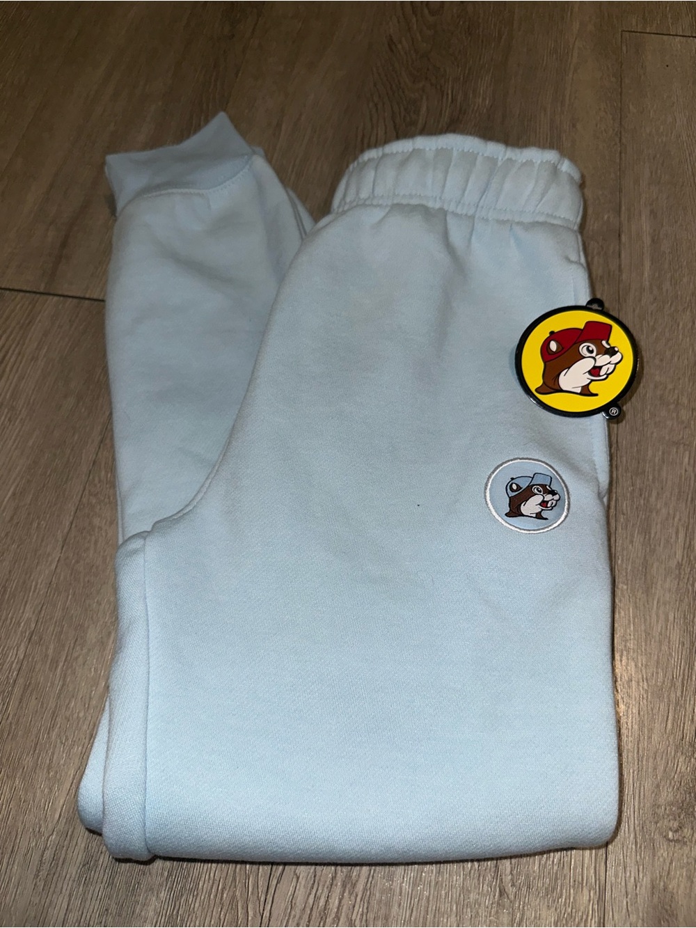 NWT Buc-ee's Light Blue Athletic Jogger Sweatpants Youth Sz YL